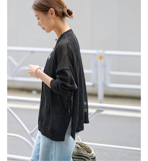 JOURNAL STANDARD relume「《追加2》PEリネンルーズVカーディガン」|カーディガン|