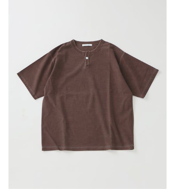JOURNAL STANDARD「《予約》OE バック ピグメント ヘンリー ネック Tシャツ」|Tシャツ・カットソー|ブラウン