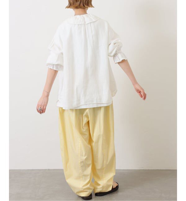 journal standard luxe「《追加予約》フレンチリネン フリルパフブラウス」|シャツ・ブラウス|