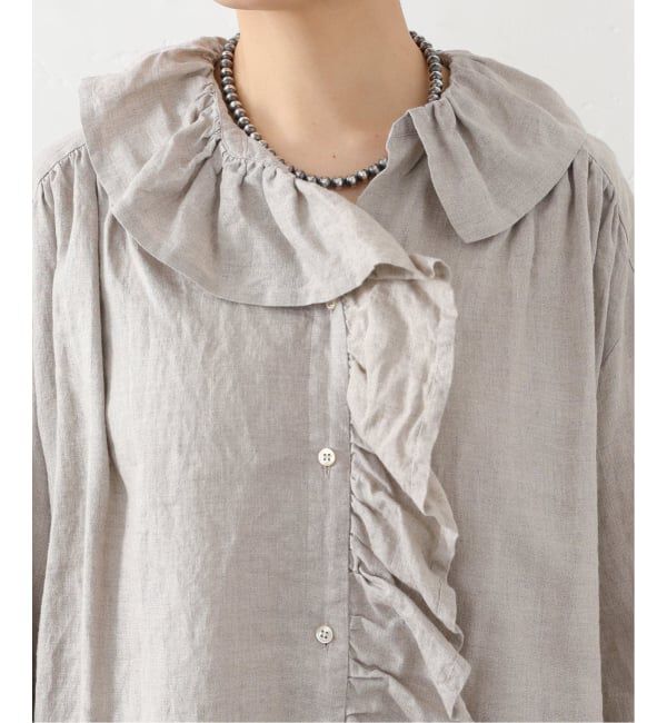 journal standard luxe「《追加予約》フレンチリネン フリルパフブラウス」|シャツ・ブラウス|