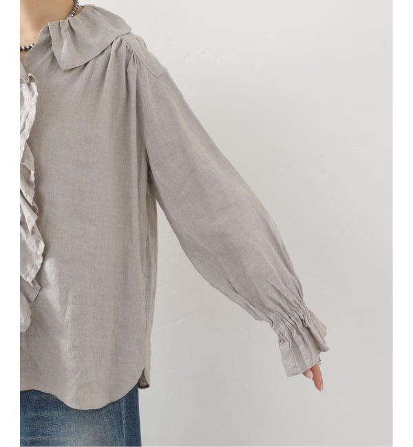 journal standard luxe「《追加予約》フレンチリネン フリルパフブラウス」|シャツ・ブラウス|