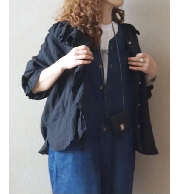 journal standard luxe「《追加予約》フレンチリネン フリルパフブラウス」|シャツ・ブラウス|
