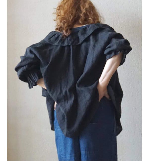 journal standard luxe「《追加予約》フレンチリネン フリルパフブラウス」|シャツ・ブラウス|