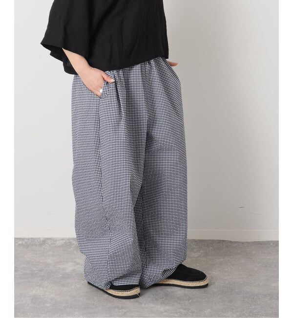 journal standard luxe「《予約》サッカーワイドイージーパンツ」|その他|ネイビー