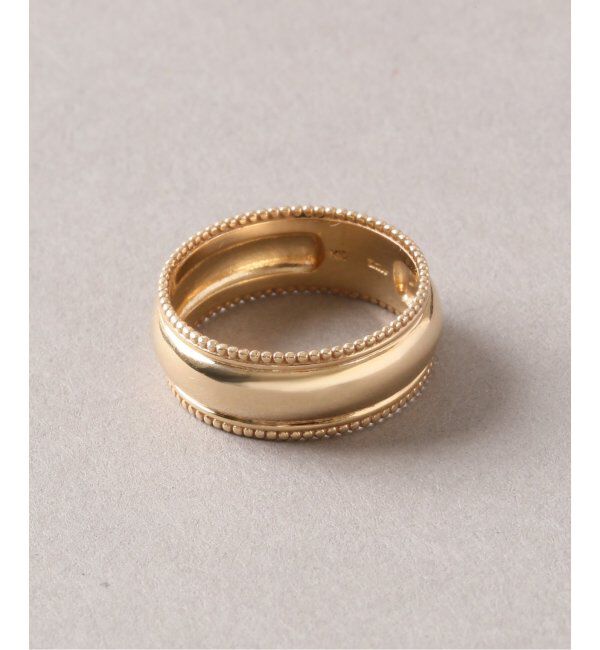 Lilas by Spick&Span「6mm甲丸ミル打ちピンキーリング K10」|リング|