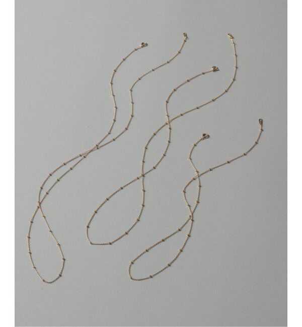 Lilas by Spick&Span「グリッターチェーン65cmネックレス K10」|ネックレス|