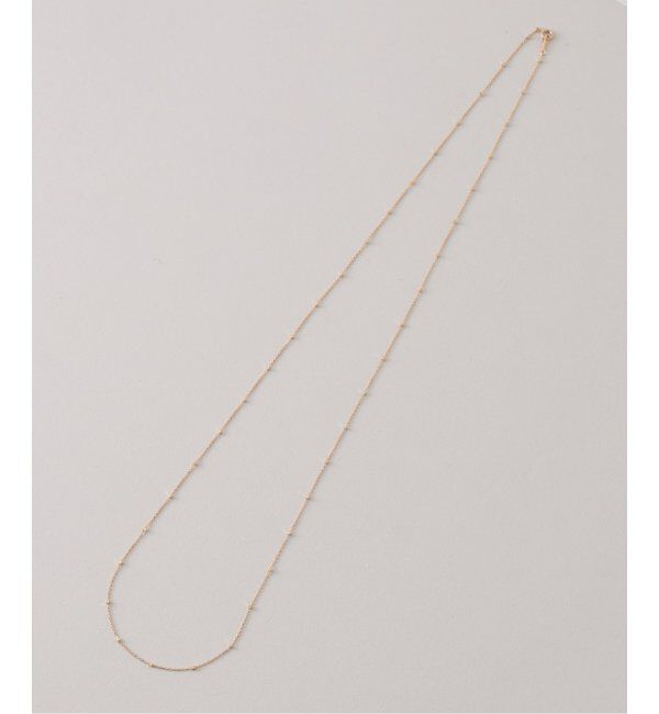 Lilas by Spick&Span「グリッターチェーン65cmネックレス K10」|ネックレス|