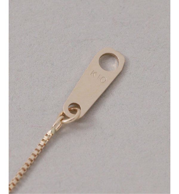 Lilas by Spick&Span「メレダイヤバチカンオニキス50cmネックレス K10」|ネックレス|