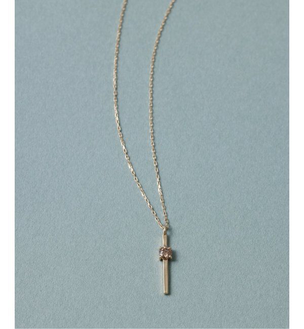 Lilas by Spick&Span「ブラウンH＆Cダイヤバー50cmネックレス K10」|ネックレス|