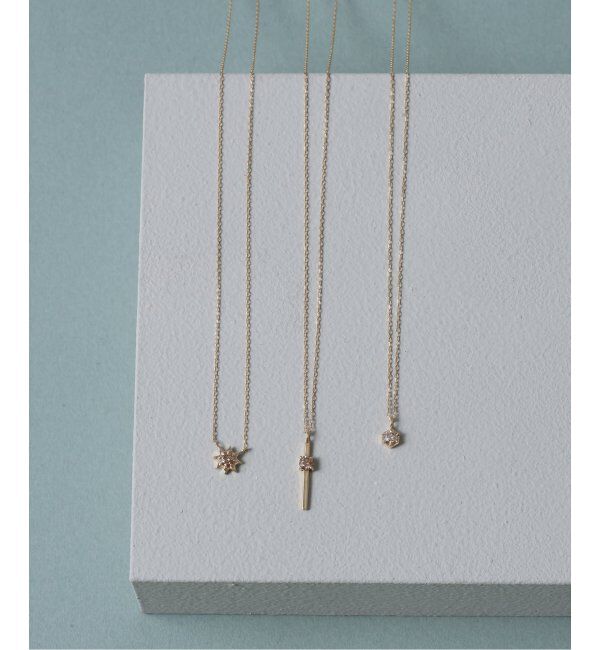 Lilas by Spick&Span「ブラウンH＆Cダイヤバー50cmネックレス K10」|ネックレス|