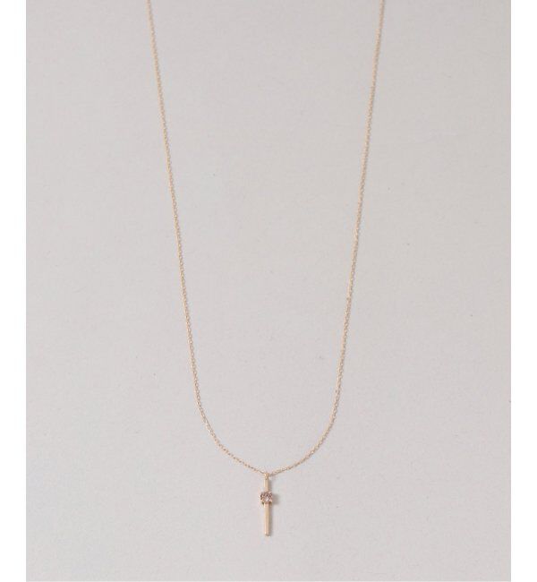 Lilas by Spick&Span「ブラウンH＆Cダイヤバー50cmネックレス K10」|ネックレス|