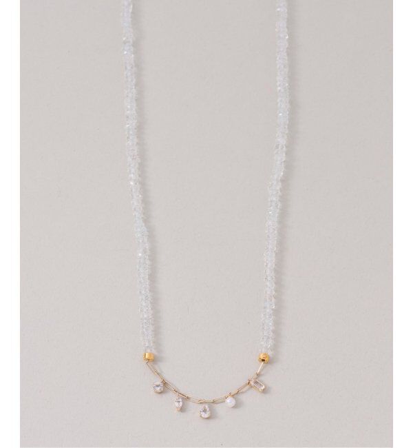 Lilas by Spick&Span「トパーズビーズチェーンモチーフネックレス K10」|ネックレス|