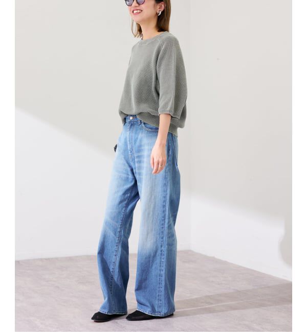 FRAMeWORK「ピグメントダイハーフスリーブニット」|ニット・セーター|