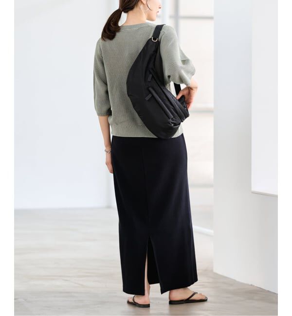 FRAMeWORK「ピグメントダイハーフスリーブニット」|ニット・セーター|