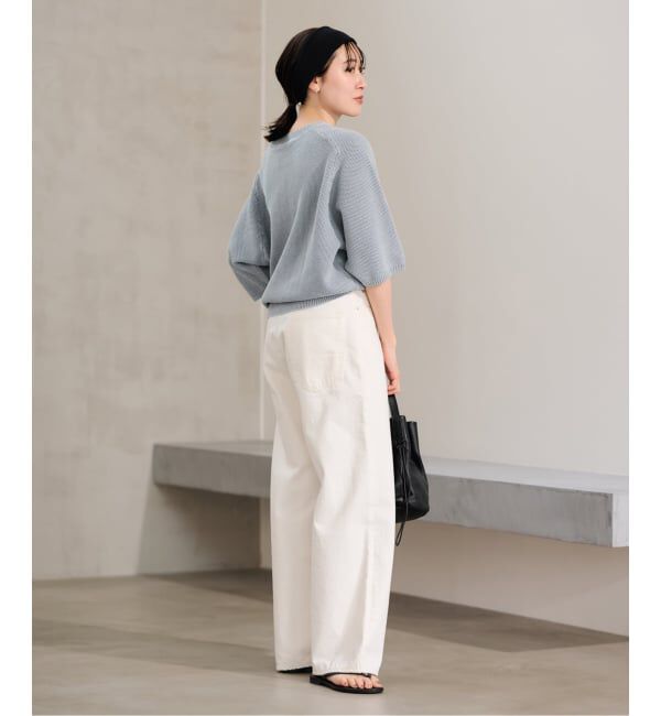 FRAMeWORK「ピグメントダイハーフスリーブニット」|ニット・セーター|