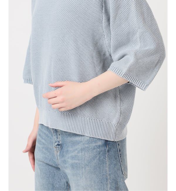 FRAMeWORK「ピグメントダイハーフスリーブニット」|ニット・セーター|
