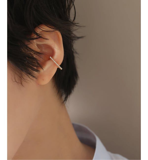 Lilas by Spick&Span「ダイヤバーイヤーカフ K10（片耳）」|イヤーカフ|ゴールド
