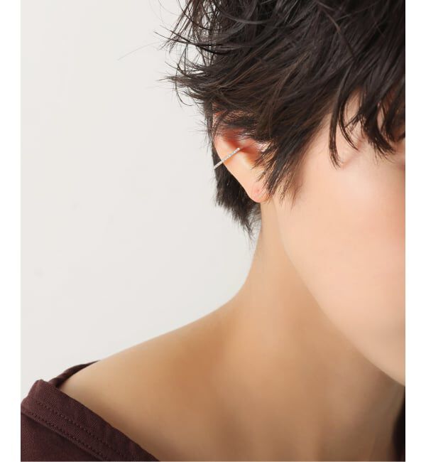 Lilas by Spick&Span「ダイヤバーイヤーカフ K10（片耳）」|イヤーカフ|