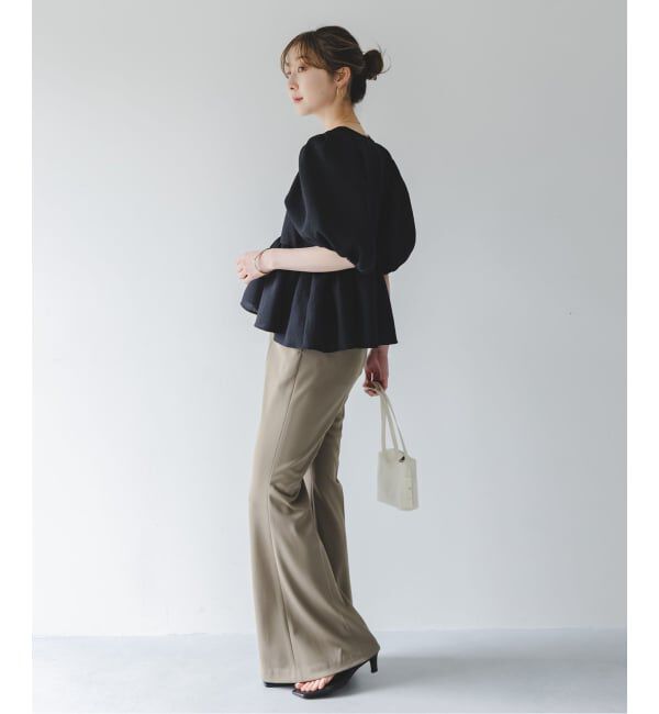 NOBLE「《WEB限定追加予約》【洗える】シアーノイズジャガードブラウス」|シャツ・ブラウス|