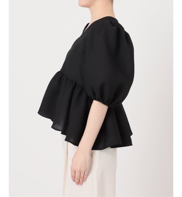 NOBLE「《WEB限定追加予約》【洗える】シアーノイズジャガードブラウス」|シャツ・ブラウス|