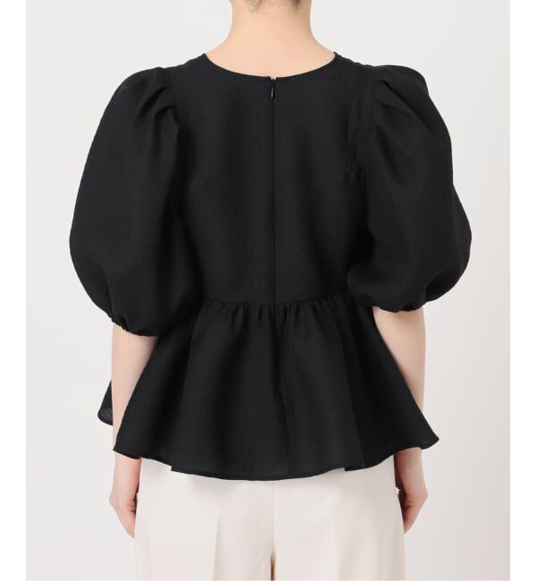 NOBLE「《WEB限定追加予約》【洗える】シアーノイズジャガードブラウス」|シャツ・ブラウス|