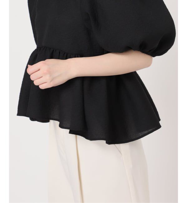 NOBLE「《WEB限定追加予約》【洗える】シアーノイズジャガードブラウス」|シャツ・ブラウス|