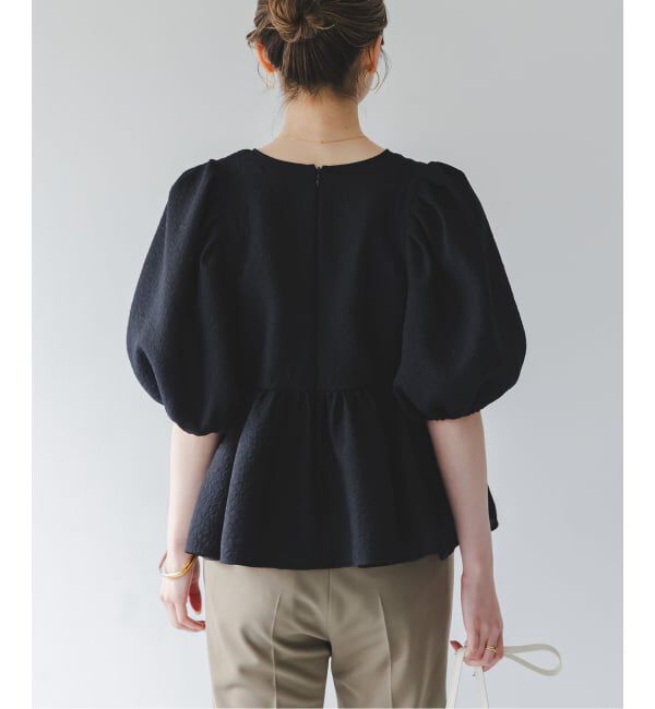 NOBLE「《WEB限定追加予約》【洗える】シアーノイズジャガードブラウス」|シャツ・ブラウス|