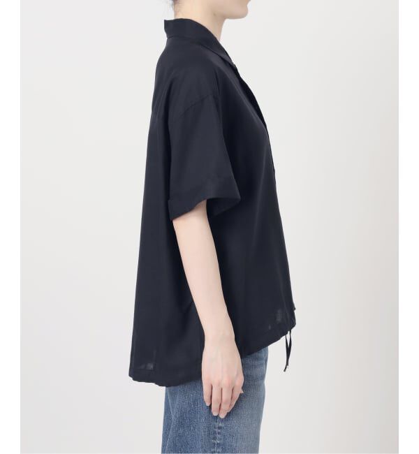 Spick and Span「リネンブレンドハーフスリーブヘムギャザーシャツ」|シャツ・ブラウス|