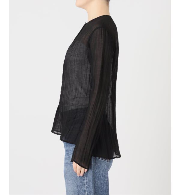 Spick and Span「クレープクルーネックブラウス」|シャツ・ブラウス|