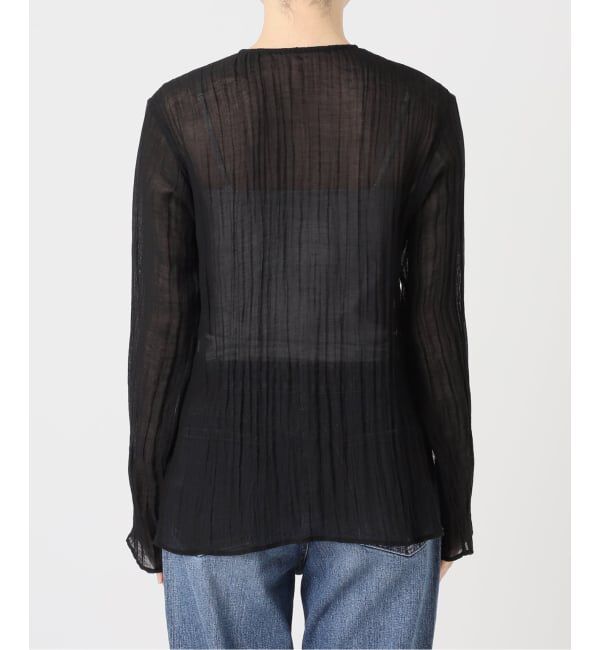 Spick and Span「クレープクルーネックブラウス」|シャツ・ブラウス|