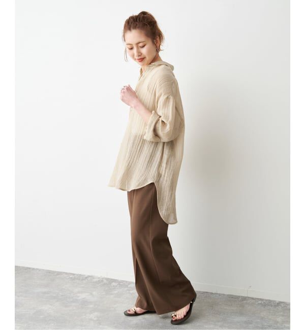 Spick and Span「クレープルーズシャツ」|シャツ・ブラウス|