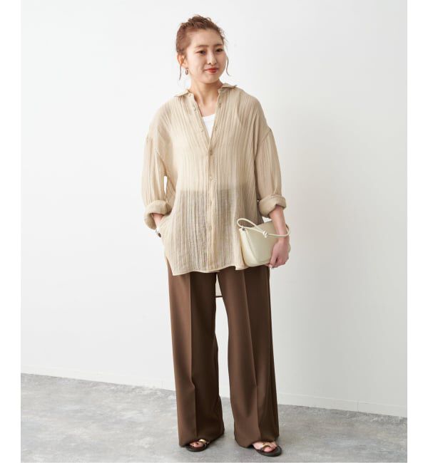 Spick and Span「クレープルーズシャツ」|シャツ・ブラウス|