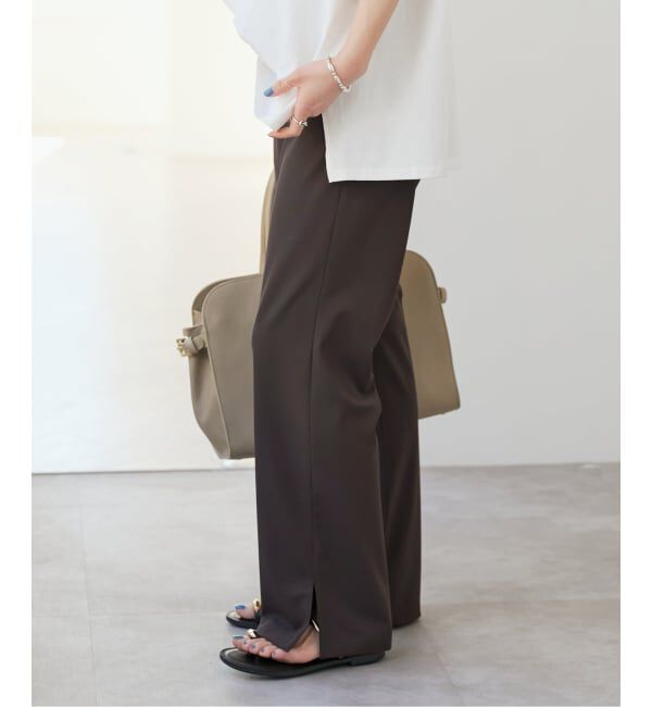 Spick and Span「ストレッチサイドスリットパンツ」|スラックス|