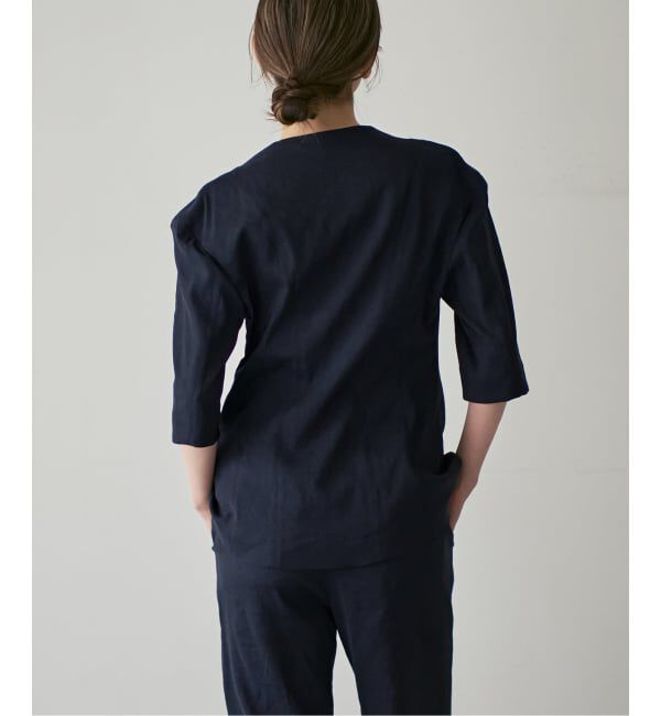 NOBLE「ELENI/エルニ ラスターストレッチジャケット」|ノーカラージャケット|