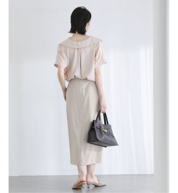  「【洗える】スキッパーカラーフレンチシャツ」|シャツ・ブラウス|