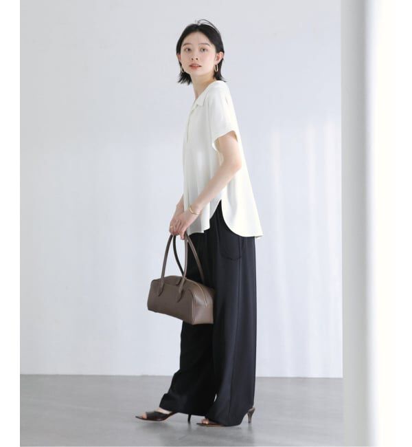  「【洗える】スキッパーカラーフレンチシャツ」|シャツ・ブラウス|