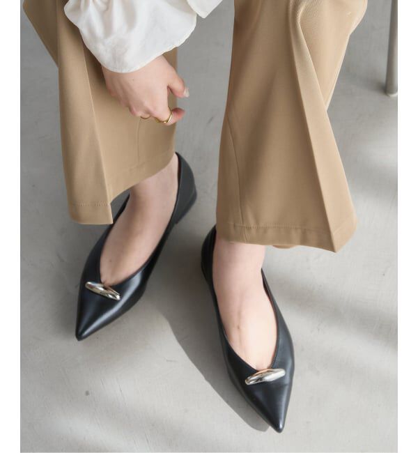  「ポインテッドメタルパーツフラット」|その他|ブラック A