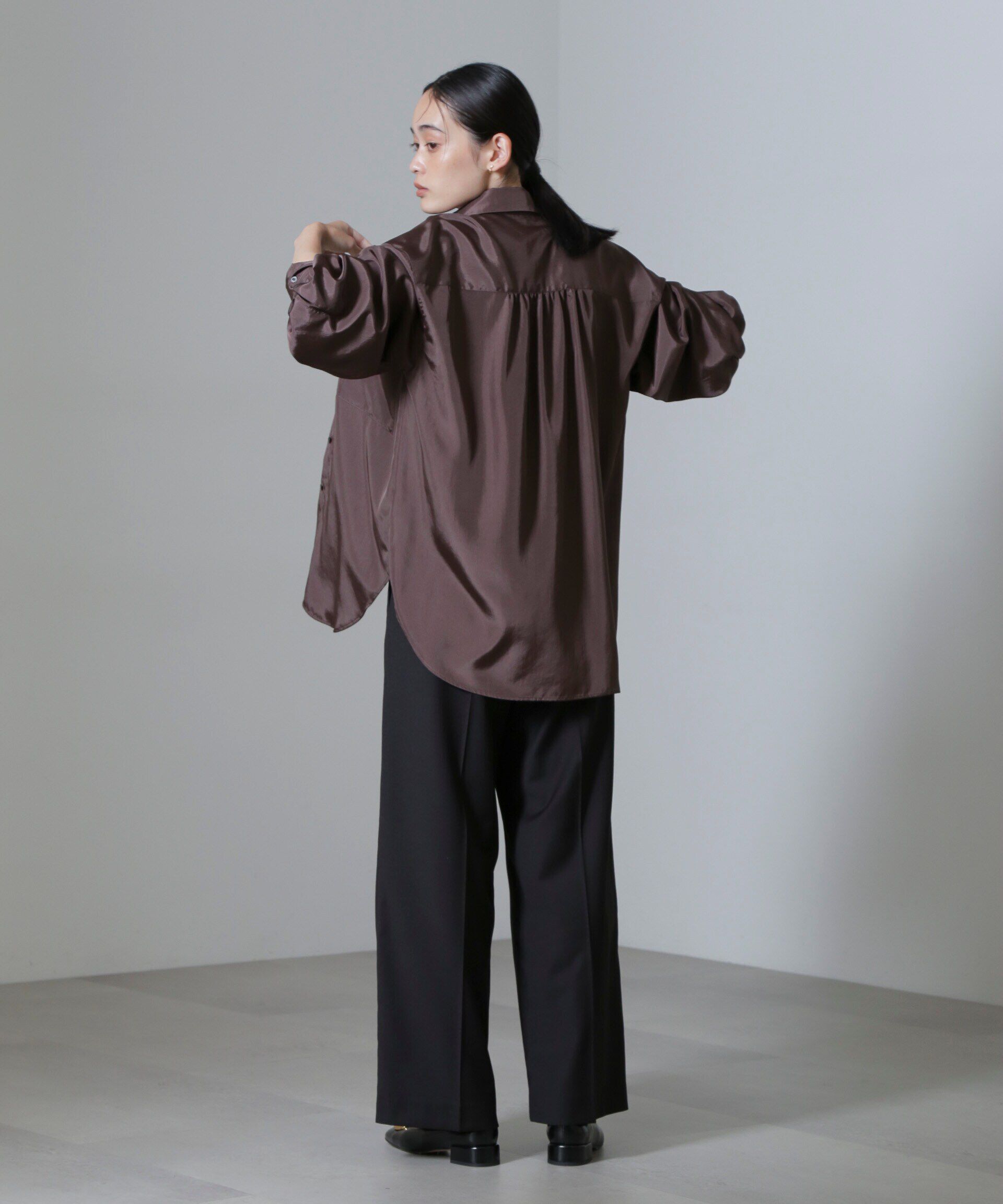 nano･universe「スーチングワイドスラックスパンツ」|チノ|