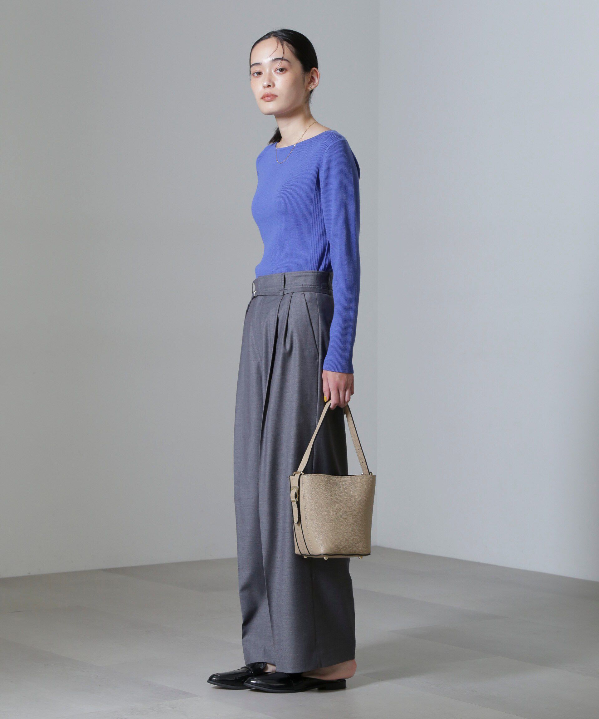 nano･universe「スーチングワイドスラックスパンツ」|チノ|