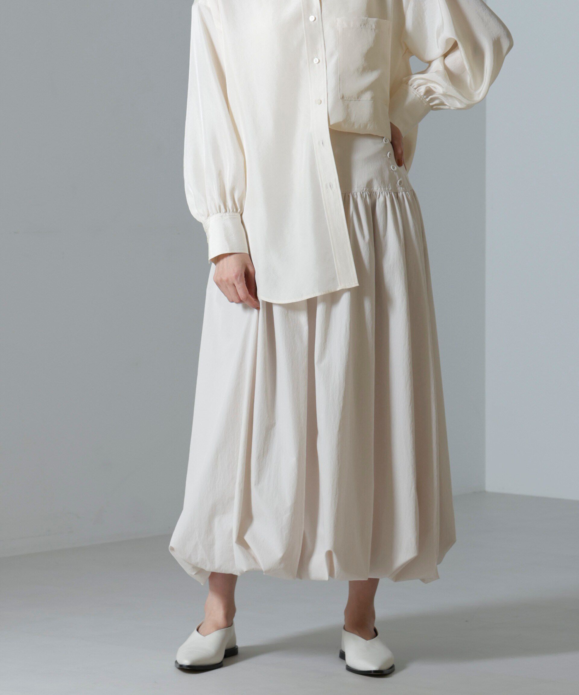 nano･universe「タフタバルーンスカート」|スカート|