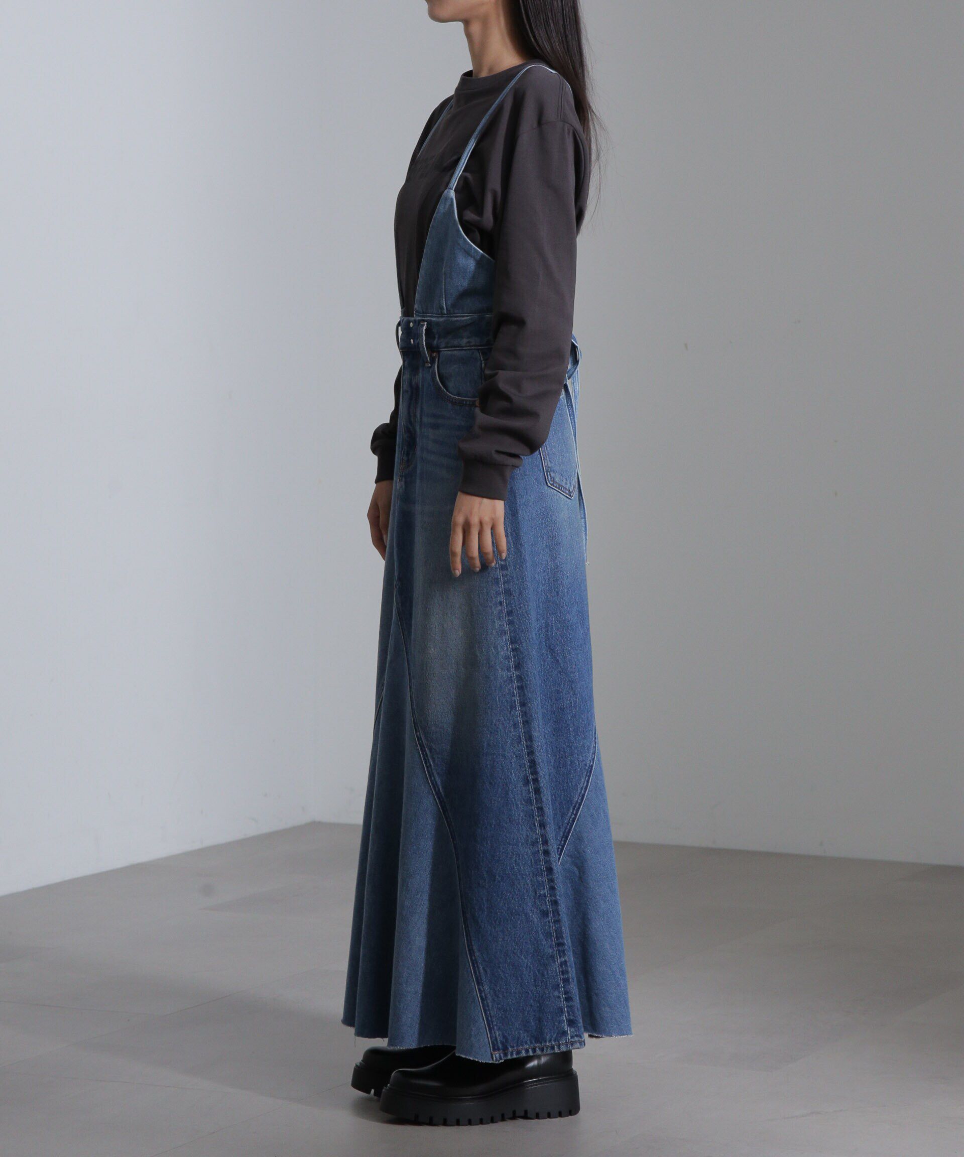 nano･universe「リメイク風2wayナローフレアジャンパースカート」|ワンピース|