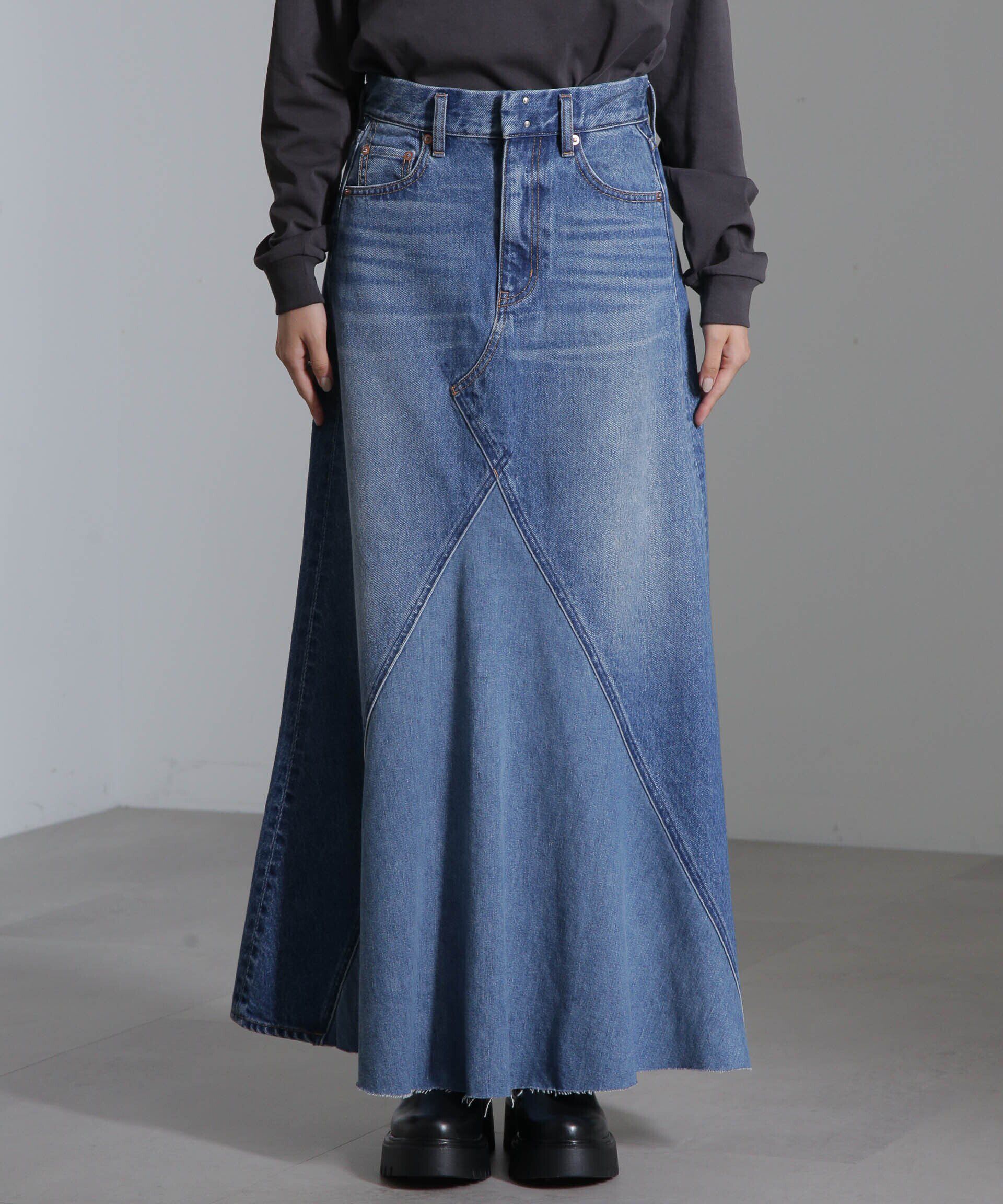 nano･universe「リメイク風2wayナローフレアジャンパースカート」|ワンピース|