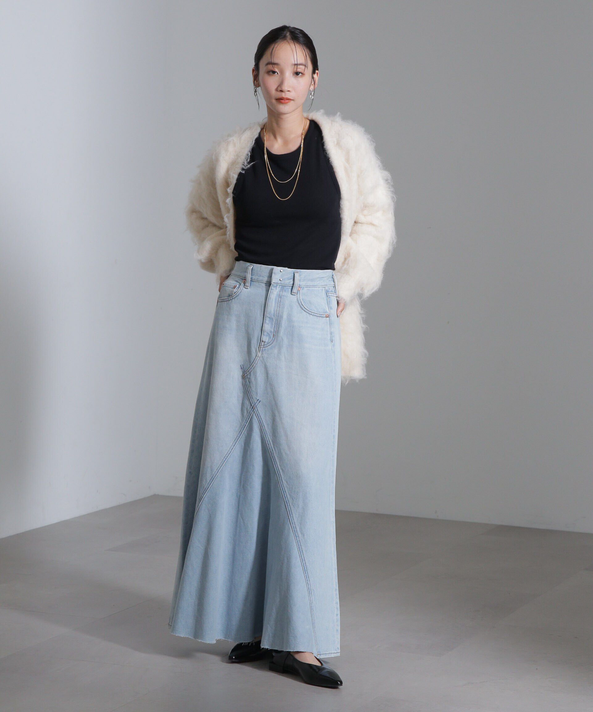 nano･universe「リメイク風2wayナローフレアジャンパースカート」|ワンピース|