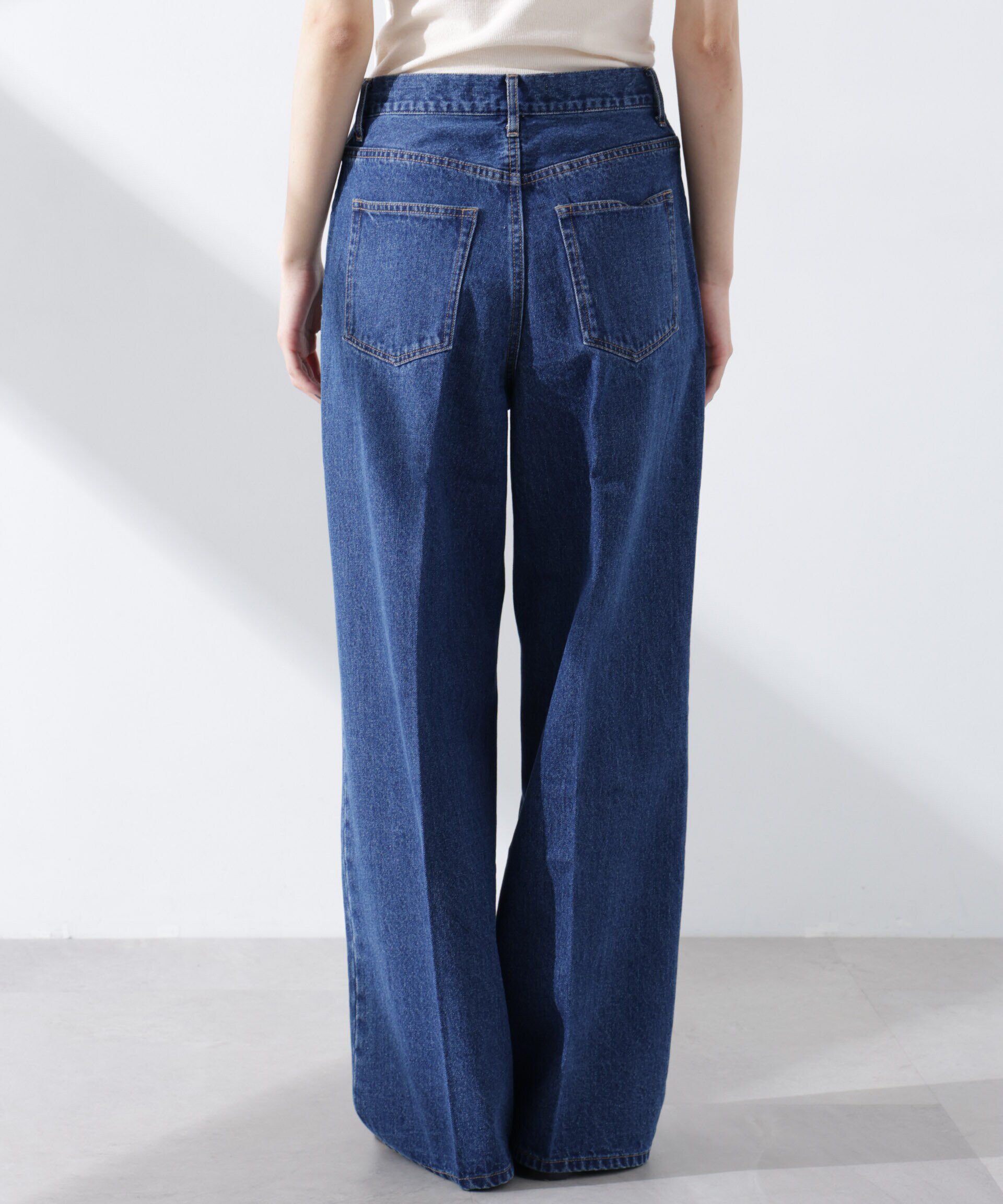 nano･universe「ハイウエストデニム（セットアップ可）」|チノ|