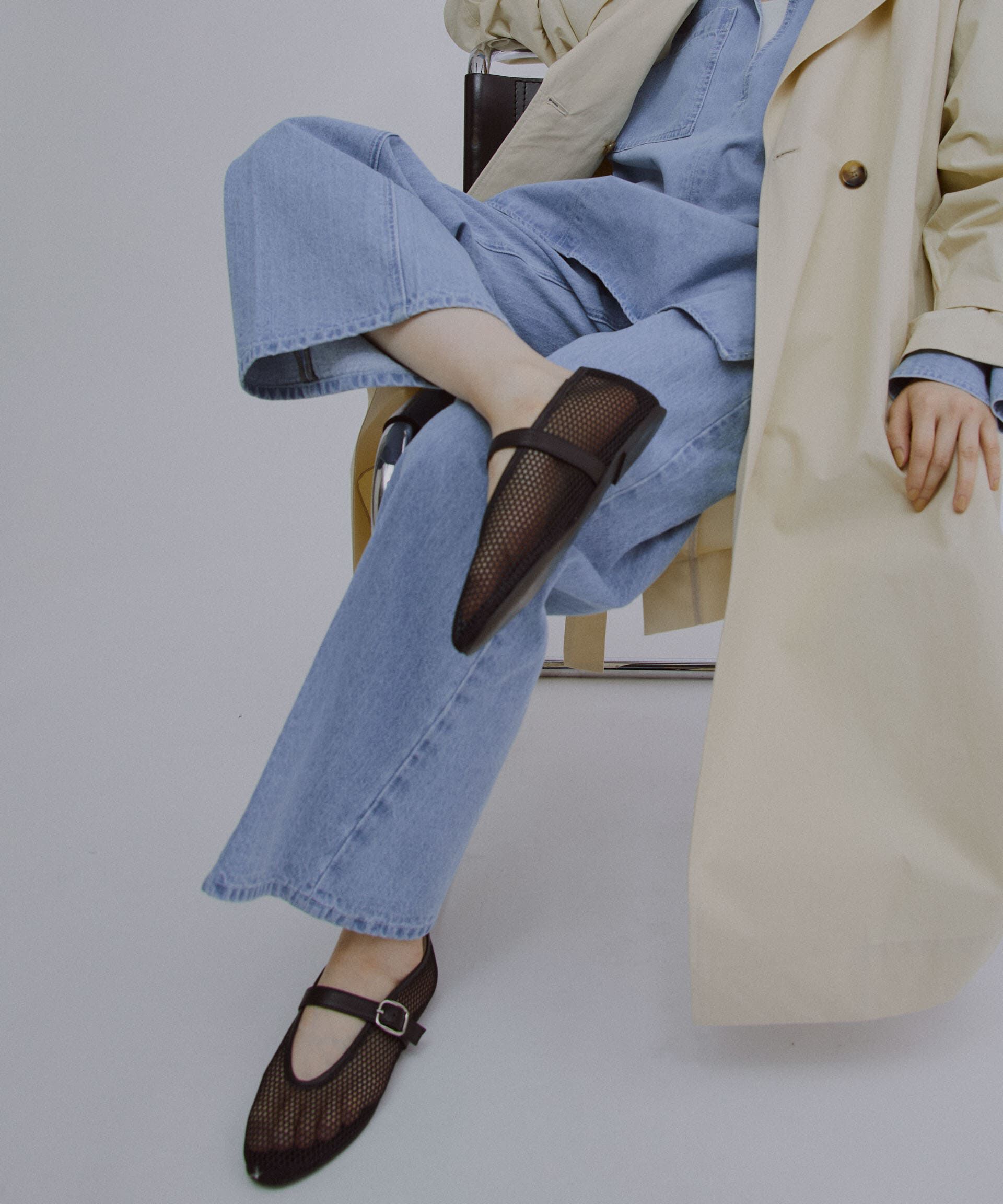 nano･universe「ハイウエストデニム（セットアップ可）」|チノ|