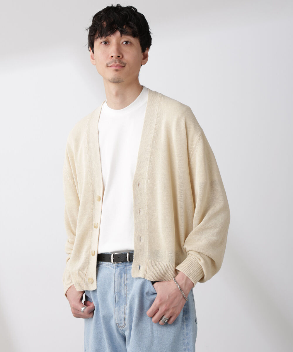 nano･universe「シアーニットカーディガン」|ニット・セーター|