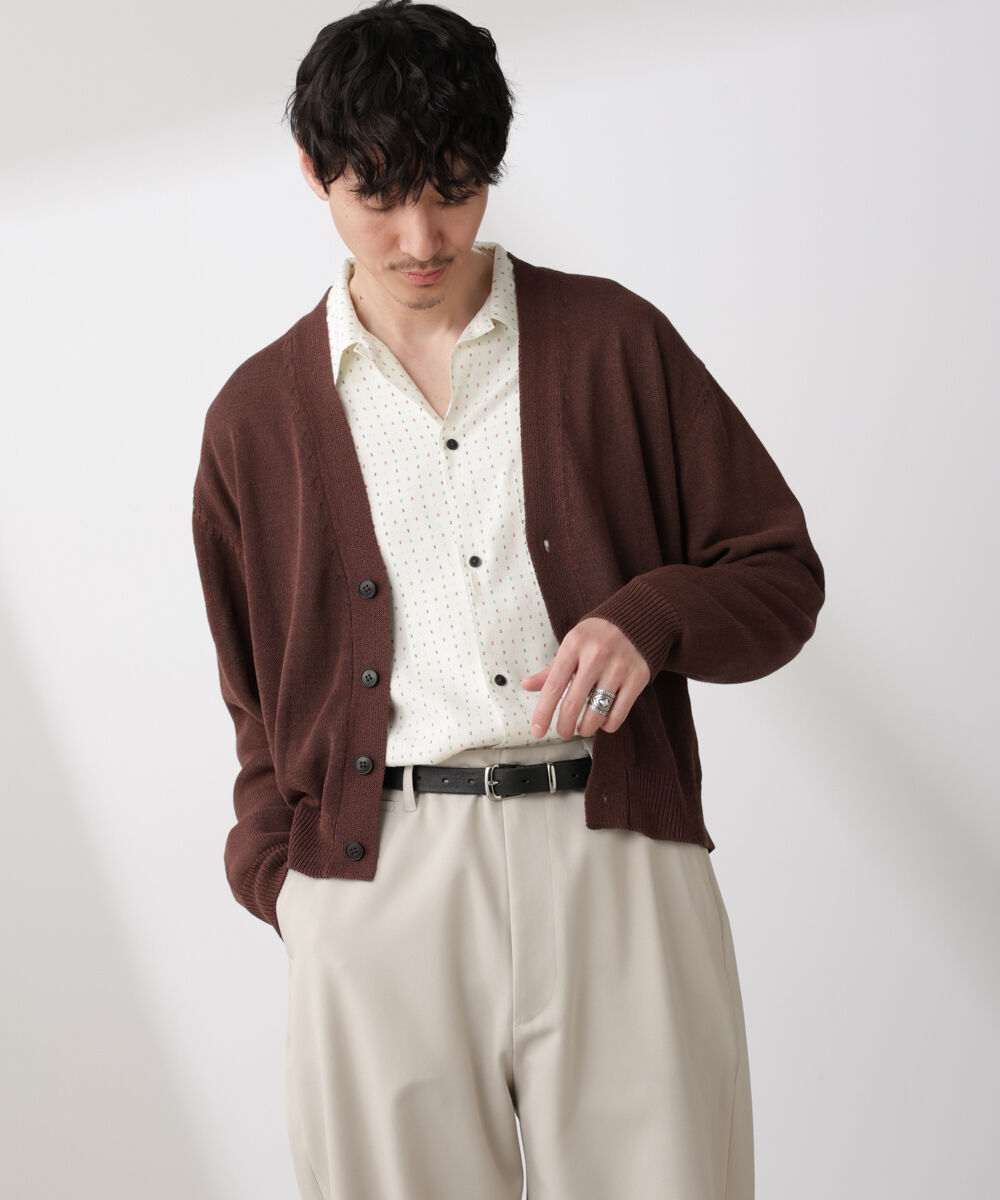 nano･universe「シアーニットカーディガン」|ニット・セーター|