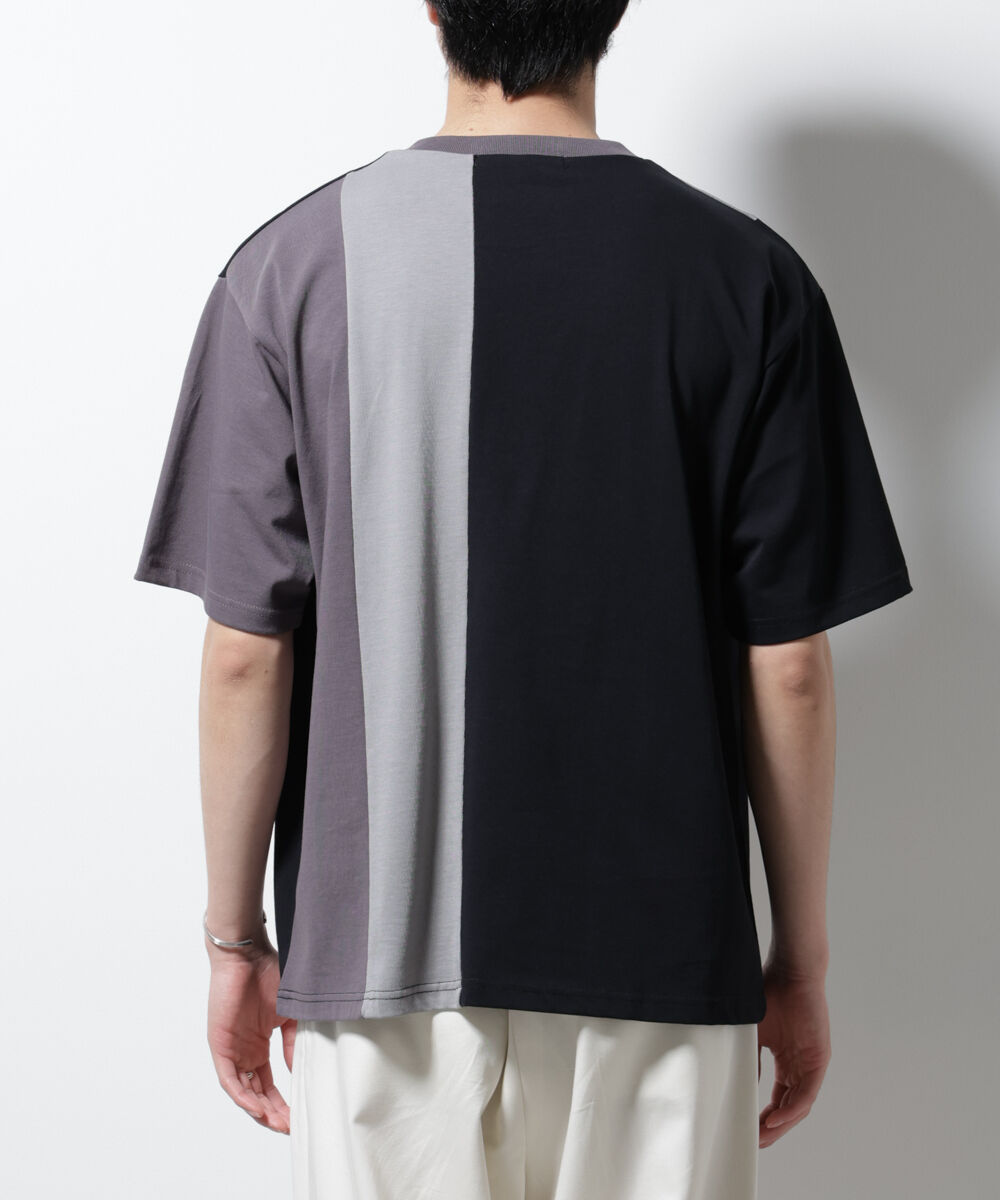 nano･universe「デザイン切替クルーネックTシャツ 半袖」|Tシャツ・カットソー|