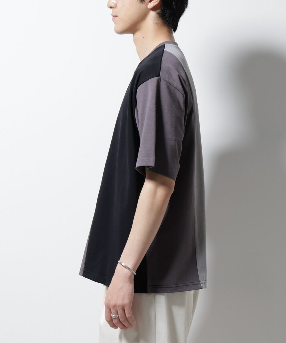 nano･universe「デザイン切替クルーネックTシャツ 半袖」|Tシャツ・カットソー|