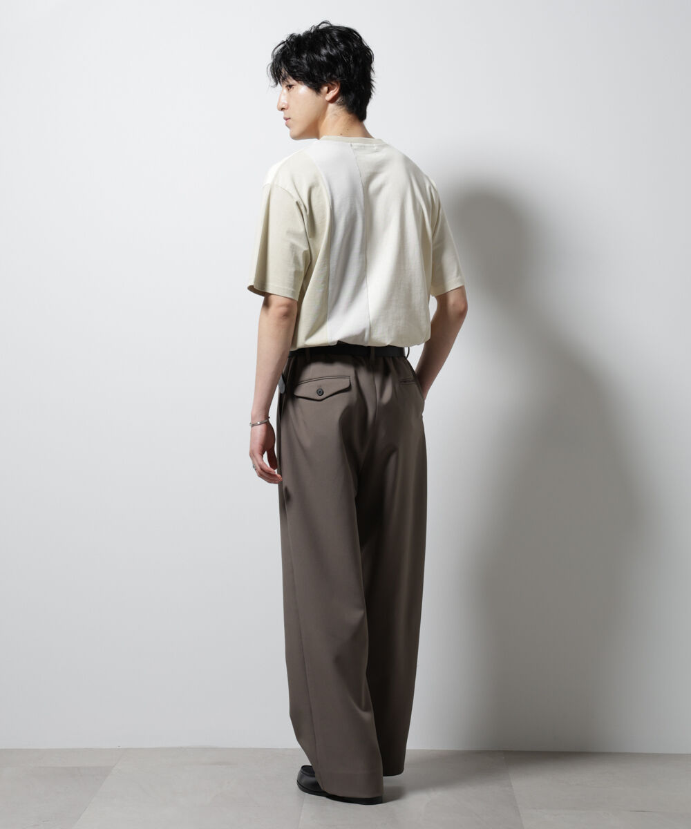 nano･universe「デザイン切替クルーネックTシャツ 半袖」|Tシャツ・カットソー|